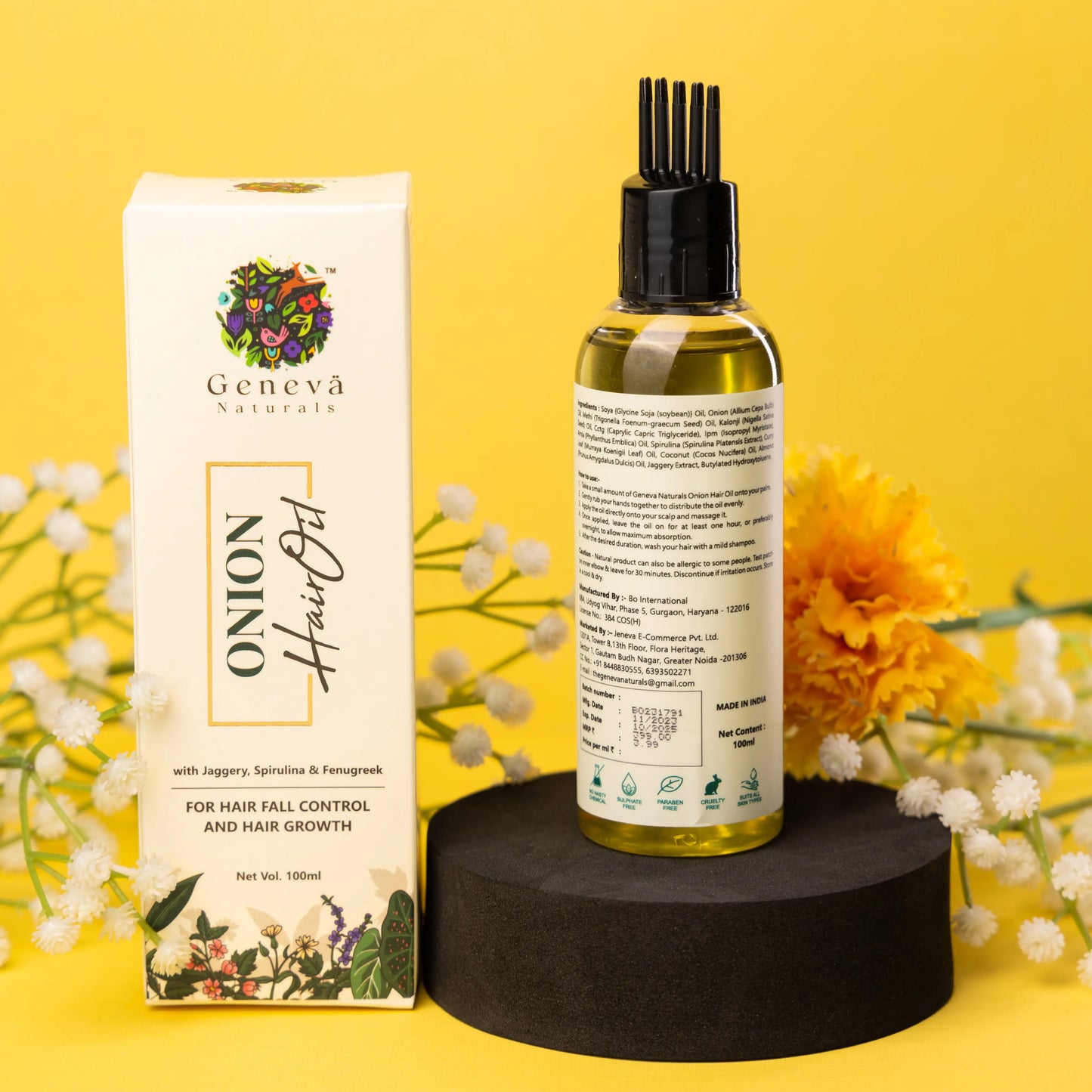 Onion Hair Oil With Shikakai, Kalonji, Almond Oil & Amla, 100ml - No.1 Brand in India