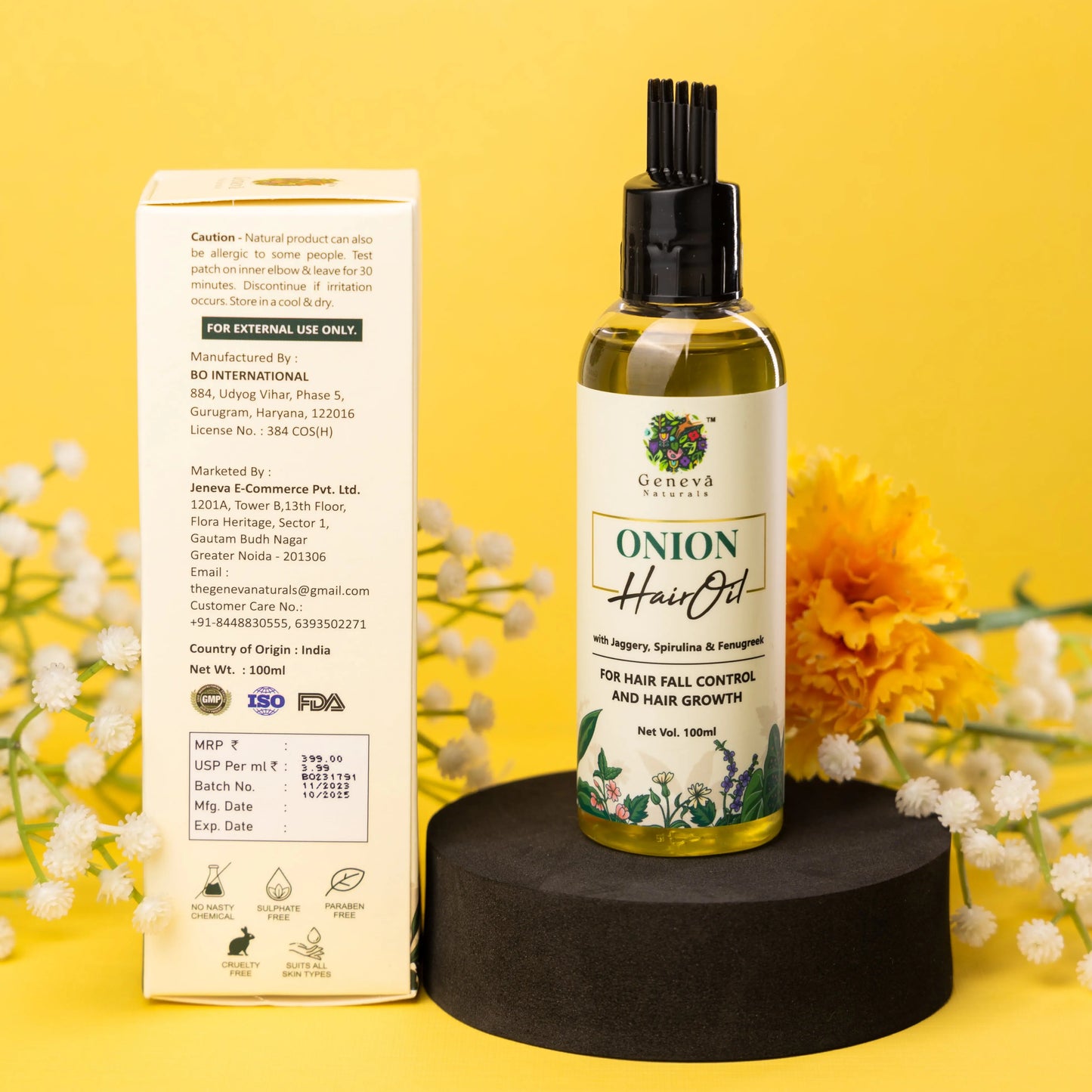 Onion Hair Oil With Shikakai, Kalonji, Almond Oil & Amla, 100ml - No.1 Brand in India