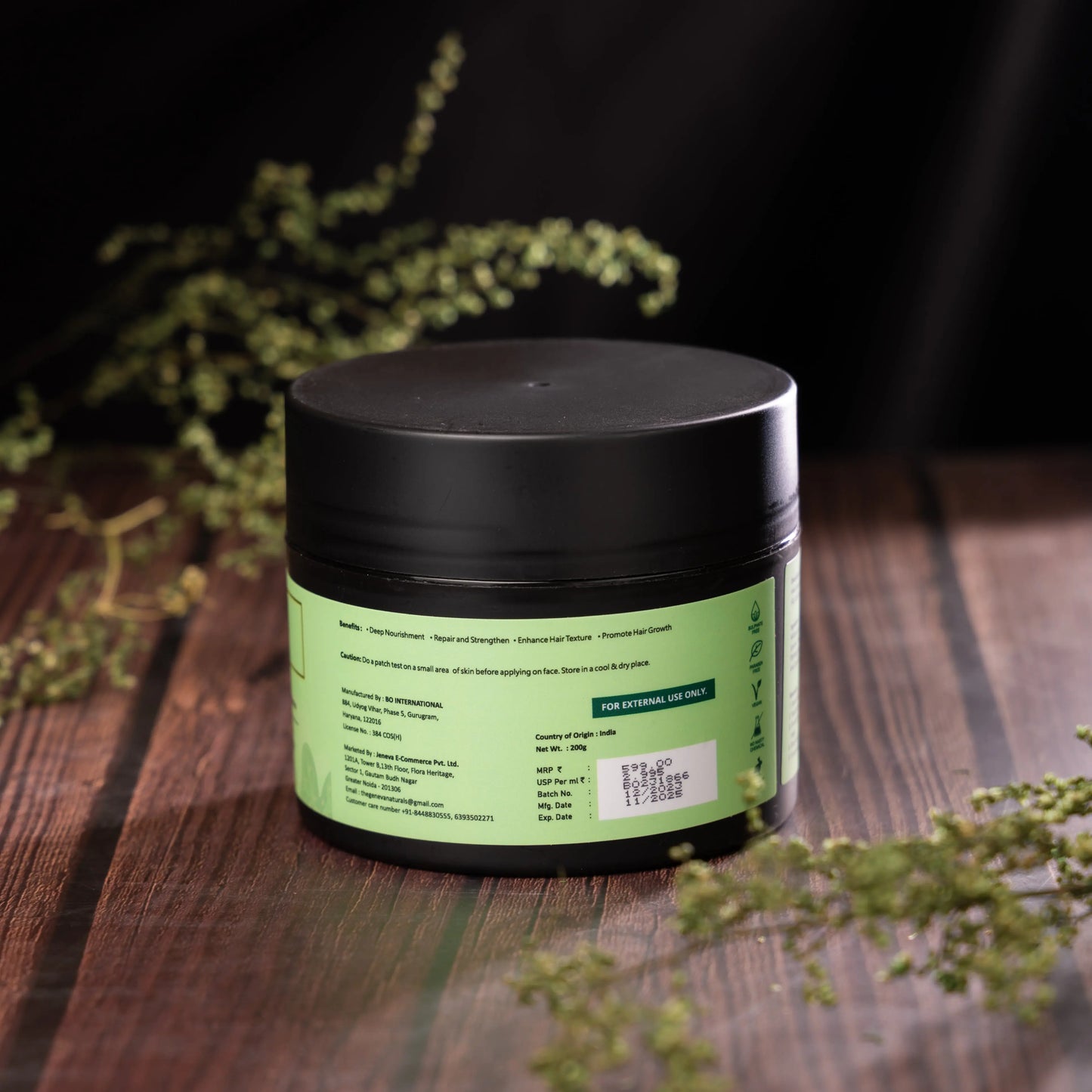 Hair Mask With Bhringraj, Hibiscus, Zinc & Magnesium, 200g - No.1 Brand in India