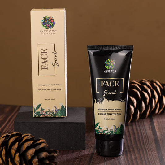 Face Scrub With Jaggery, Spirulina Extract & Shea Butter,100ml - No.1 Brand in India