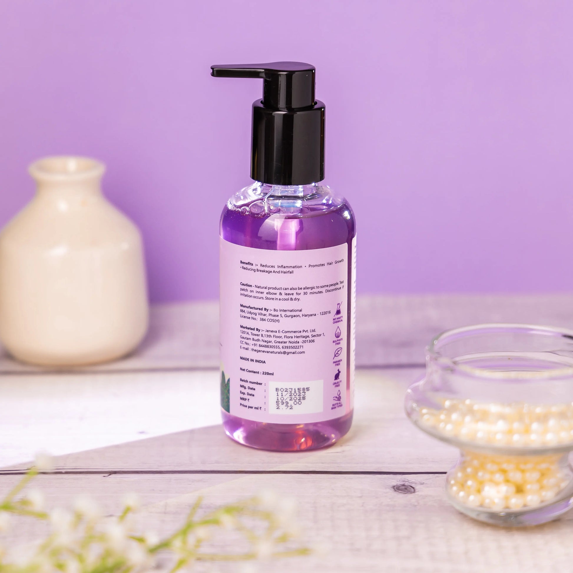 Shampoo for Hair fall With Rosemary oil, Biotin & Saw palmetto extract, 220ml - No.1 Brand in India