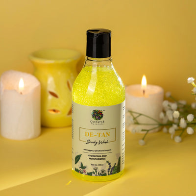 De -Tan Body Wash With Turmeric, Sandalwood & Lemon Extract, 300ml - No.1 Brand in India