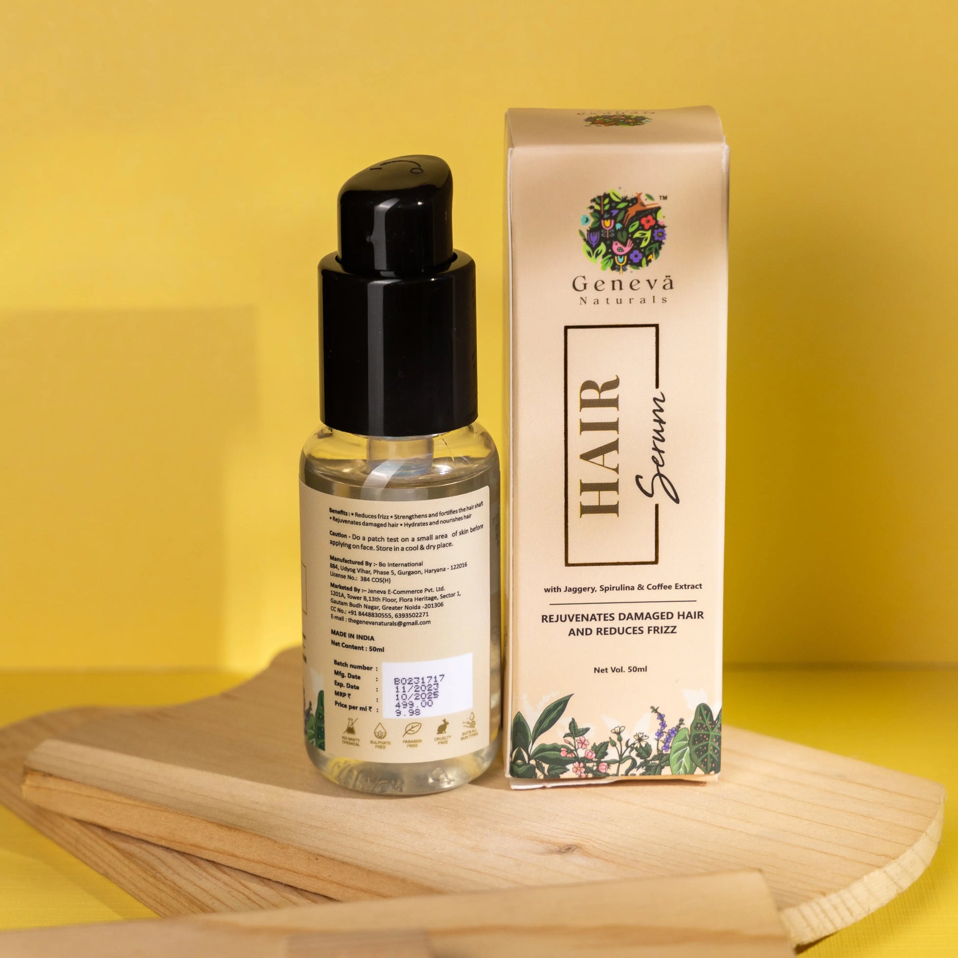 Hair Serum With Biotin, Vitamin E & Jojoba Oil, 50ml - No.1 Brand in India