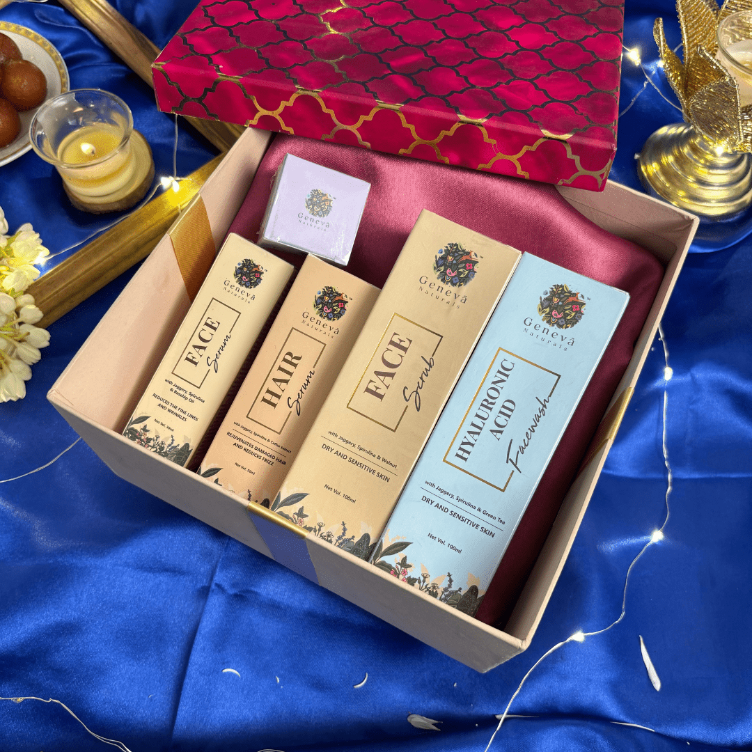⁠Face Scrub, Hyaluronic Facewash, Face Serum, Hair Serum , blueberry lip balm - No.1 Brand in India