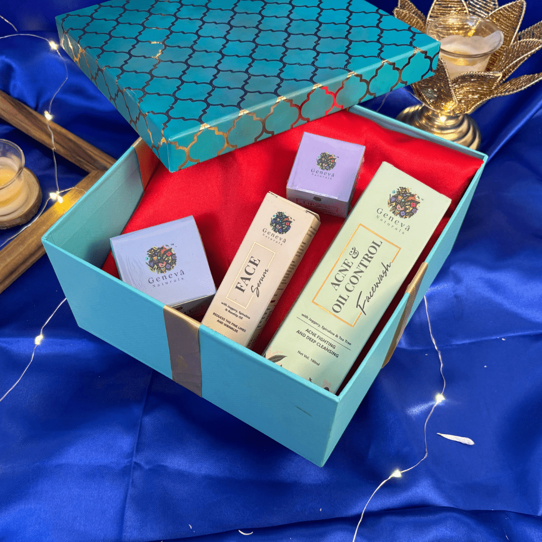 ⁠Facewash, Face serum, Night face gel and lip balm - No.1 Brand in India